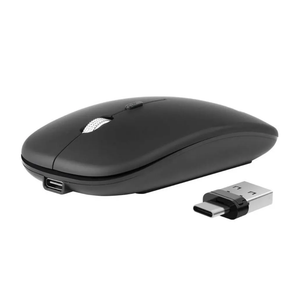 Dual Interface Type-C Wireless Bluetooth Mouse for Laptop, Phone & Tablet