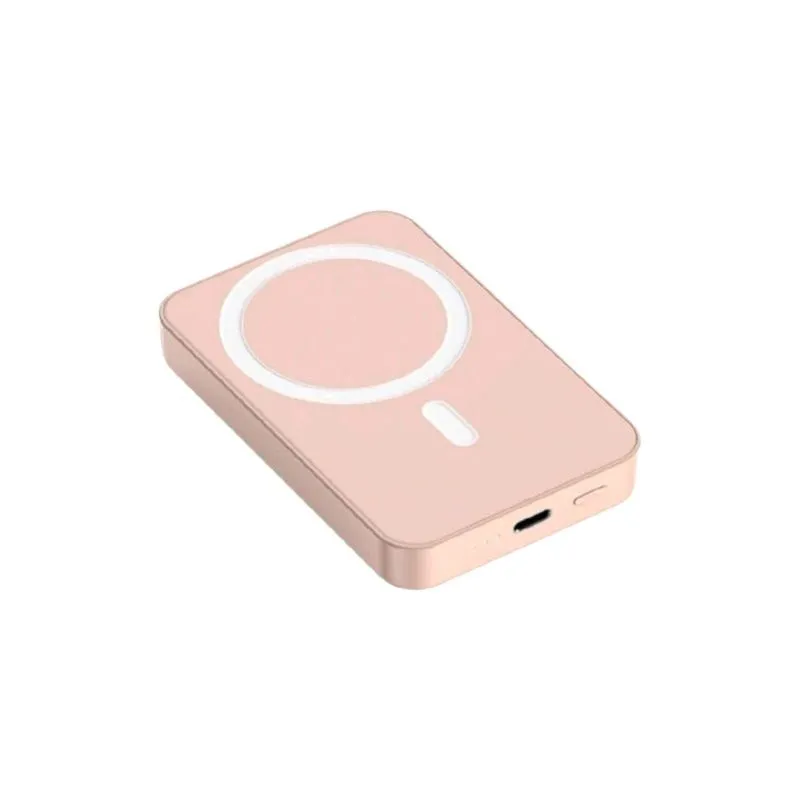 10000mAh Magnetic Wireless Power Bank, 20W Fast Charge, Ultra-Slim & - Pink