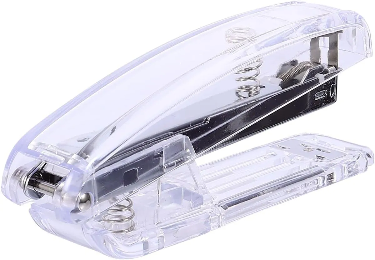 Silver Plastic Stapler Desktop Manual Book Binding Machine Office Supplies