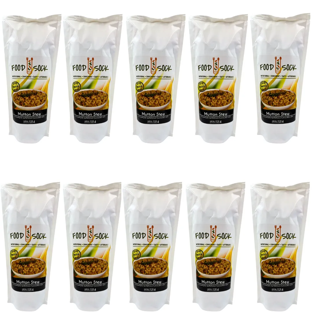 Foodsock Meal Box Mutton Stew- Pack of 10 | Camping | Hiking | Soup Kitchen