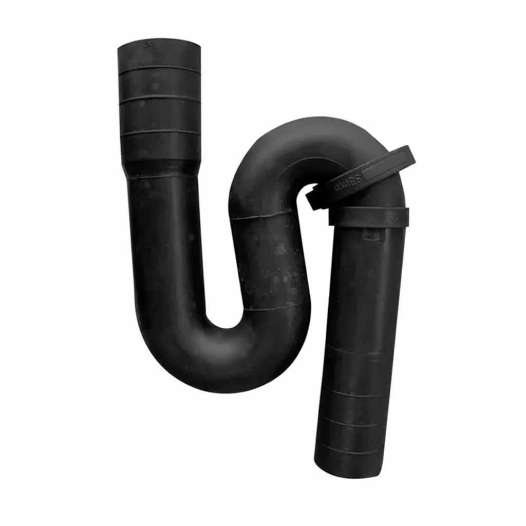 Rubber Trap 38mm x 32mm with 40mm PVC Outlet for Drainage