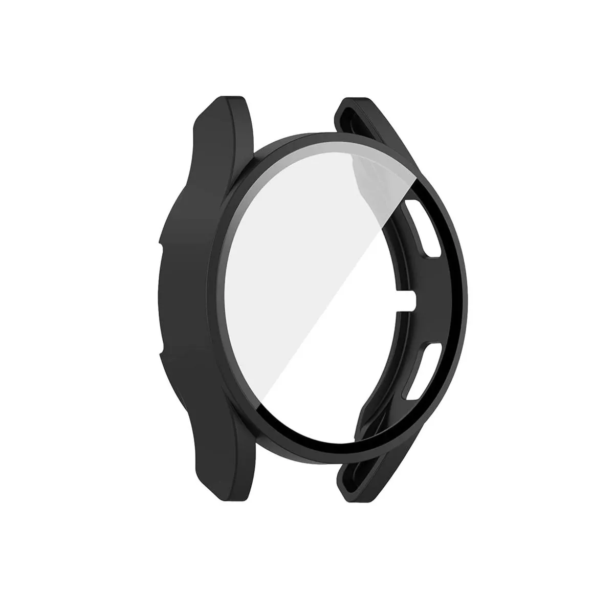 40mm Hard Case + Glass Screen Protector Compatible with Samsung Galaxy Watch 4/FE - Black
