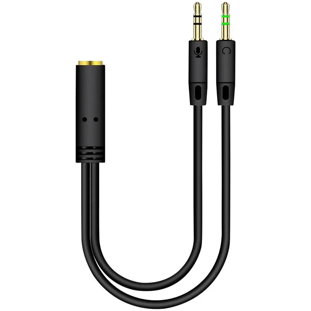 3.5mm Audio Splitter 2 Male to 1 Female Compatible with Computer Red 27cm