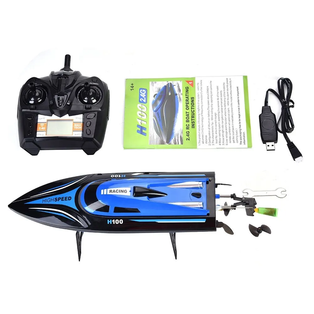 2.4GHz 4 Channel Rc Racing Speedboat Boat Toy Ship 25km / H