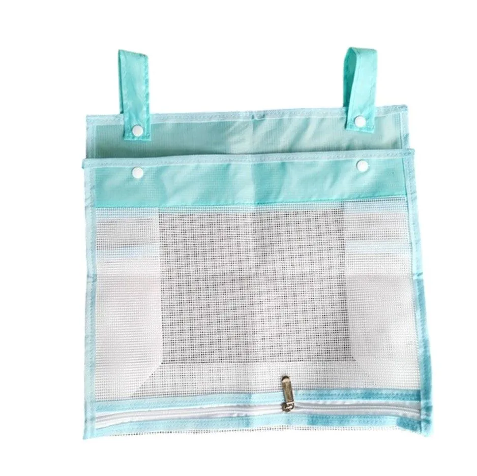 Hanging Mesh Bath Toy Storage Bag - Blue