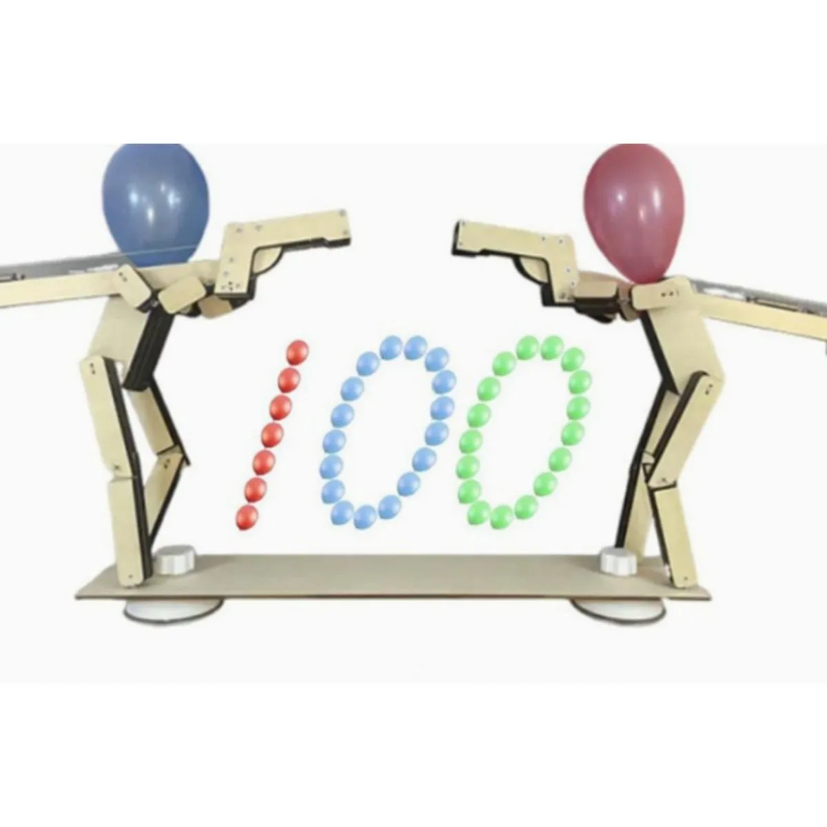 2 Player Wooden Balloon Battle Puppet Game