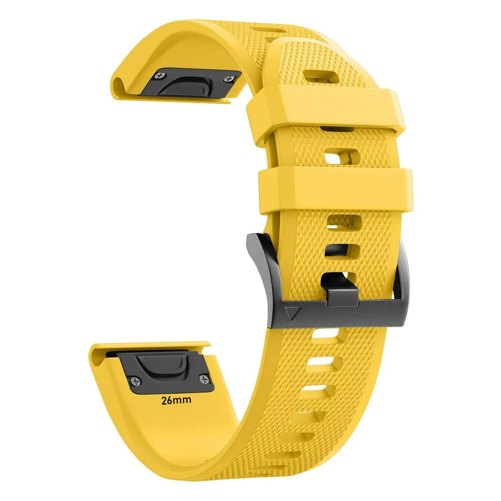 Forza 26mm EasyFit Silicone Strap Compatible with Garmin Fenix - Bumble Bee