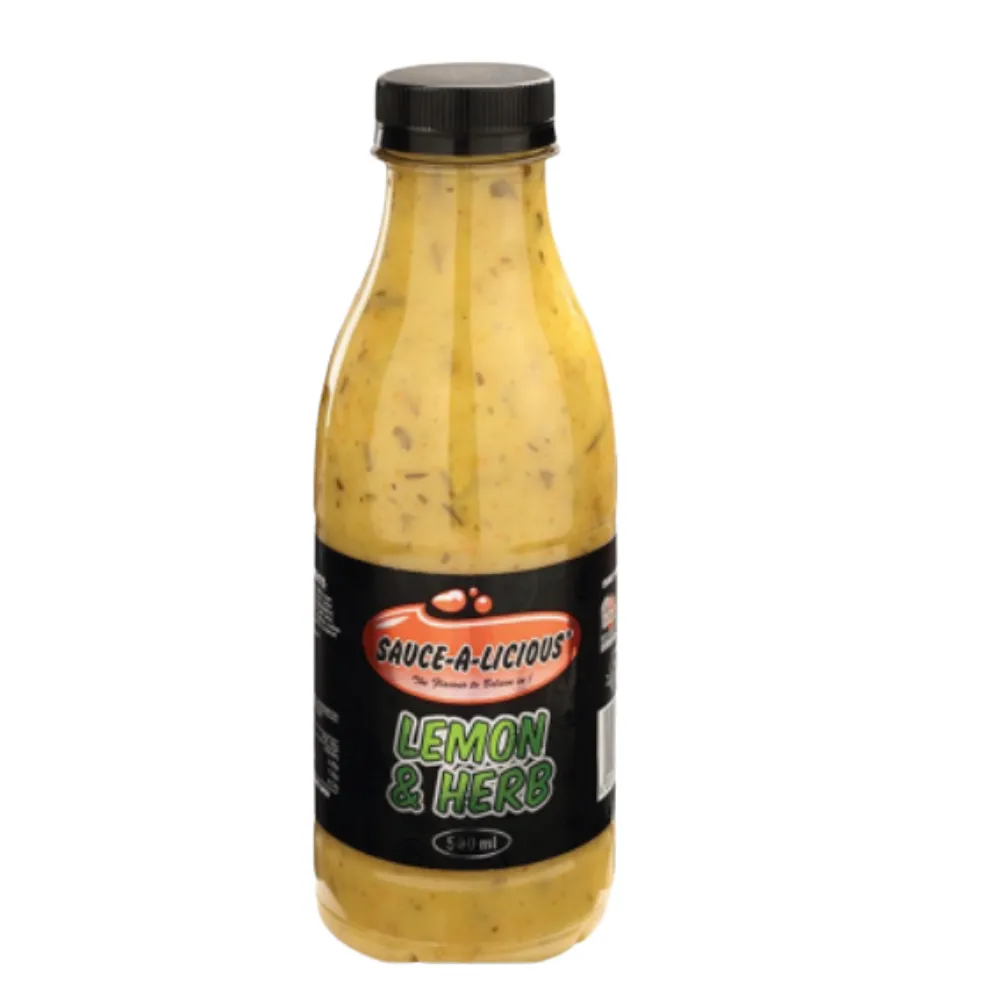 6 x 500ml - Sauce-a-licious - Lemon & Herb Sauce - Condiments And Sauces