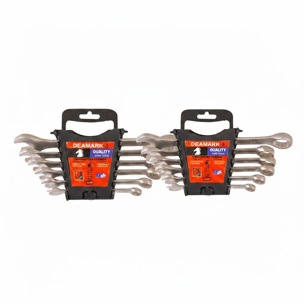 Deamark 6 Piece Combi Spanner Set 8-17mm Cr-V Steel Wrenches - 2 Pack