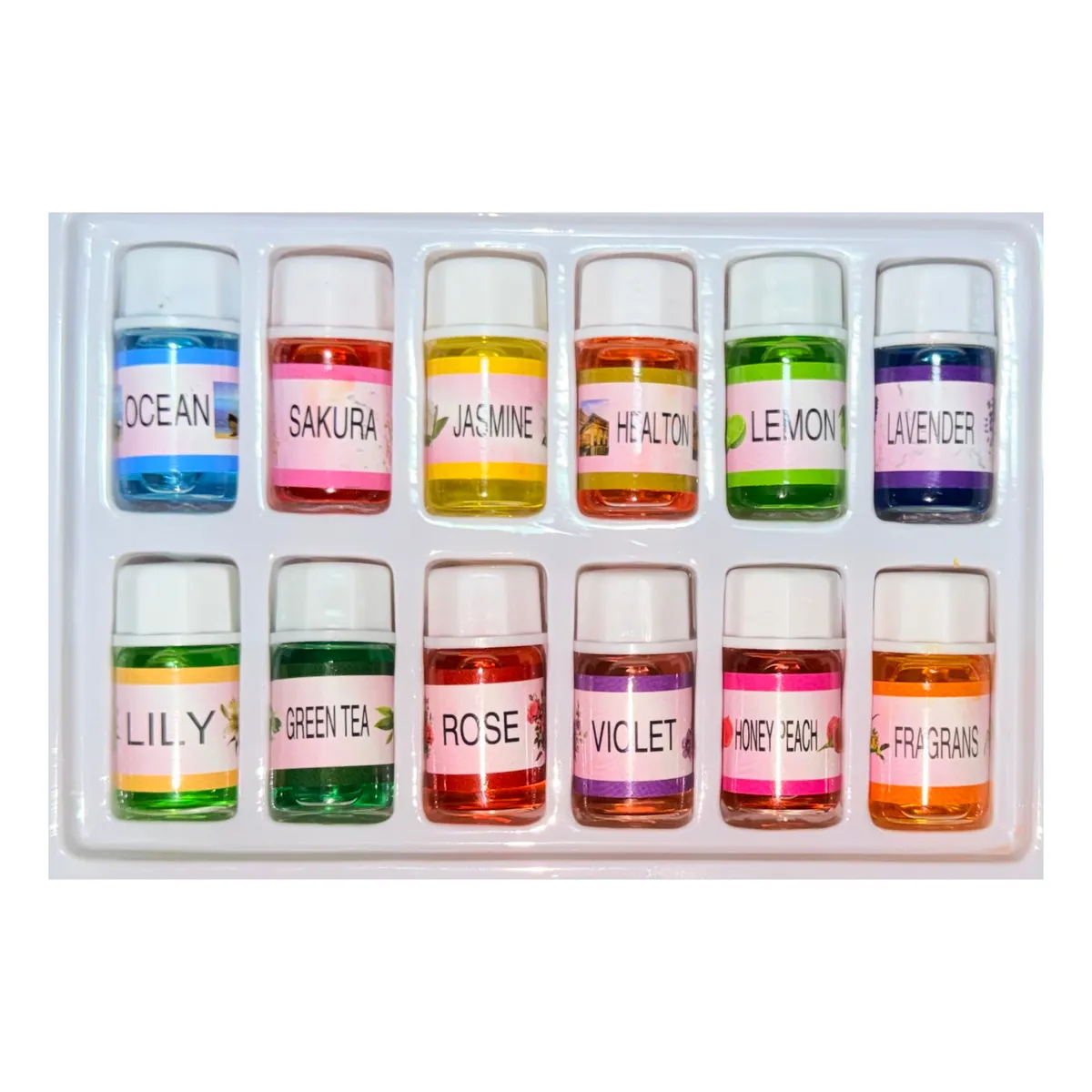France Natural Essential Oils - Pure Aroma Fragrance Oil Air Humidifier - 3ml x 12