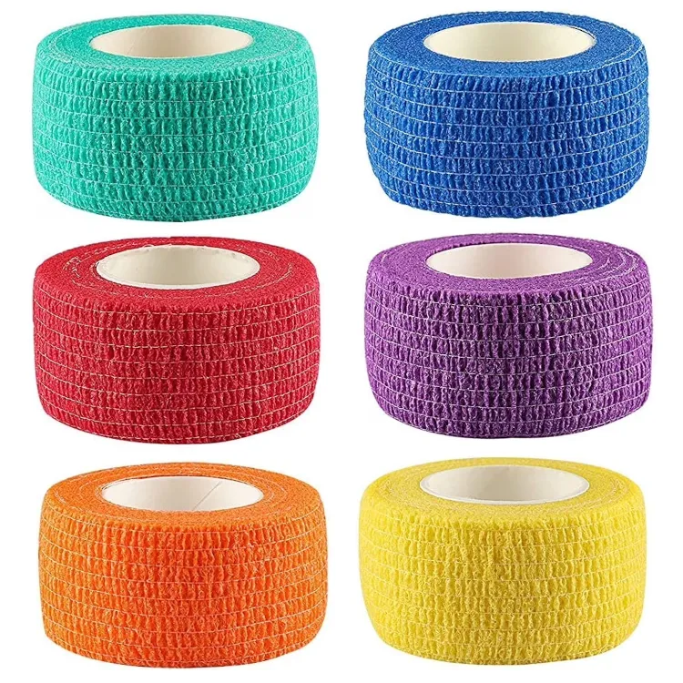 Elastic Self Adhering Tape Cohesive Bandage 25mm 5m Roll MixedPack