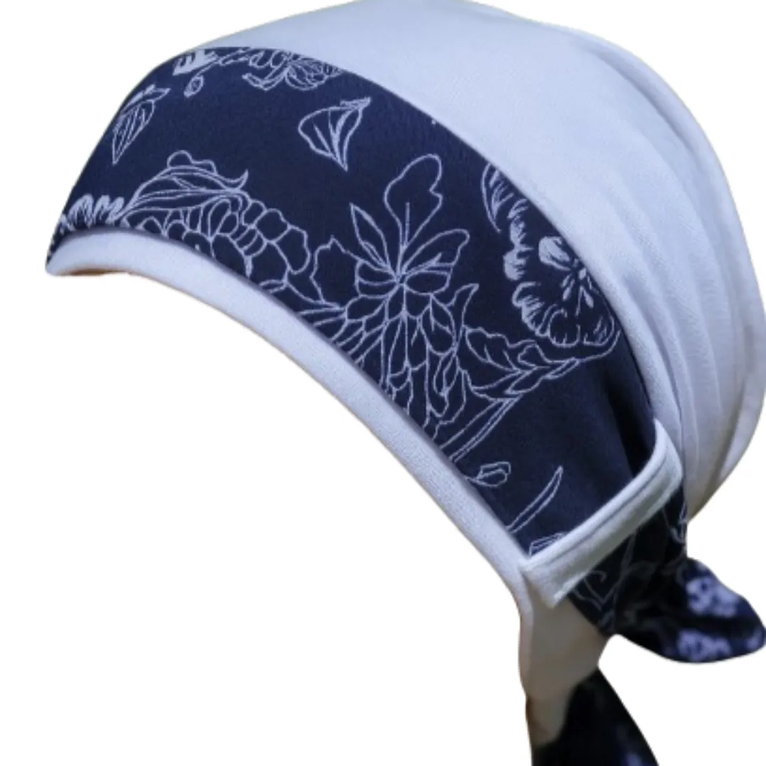 Chemo headwear with removable Ribbon