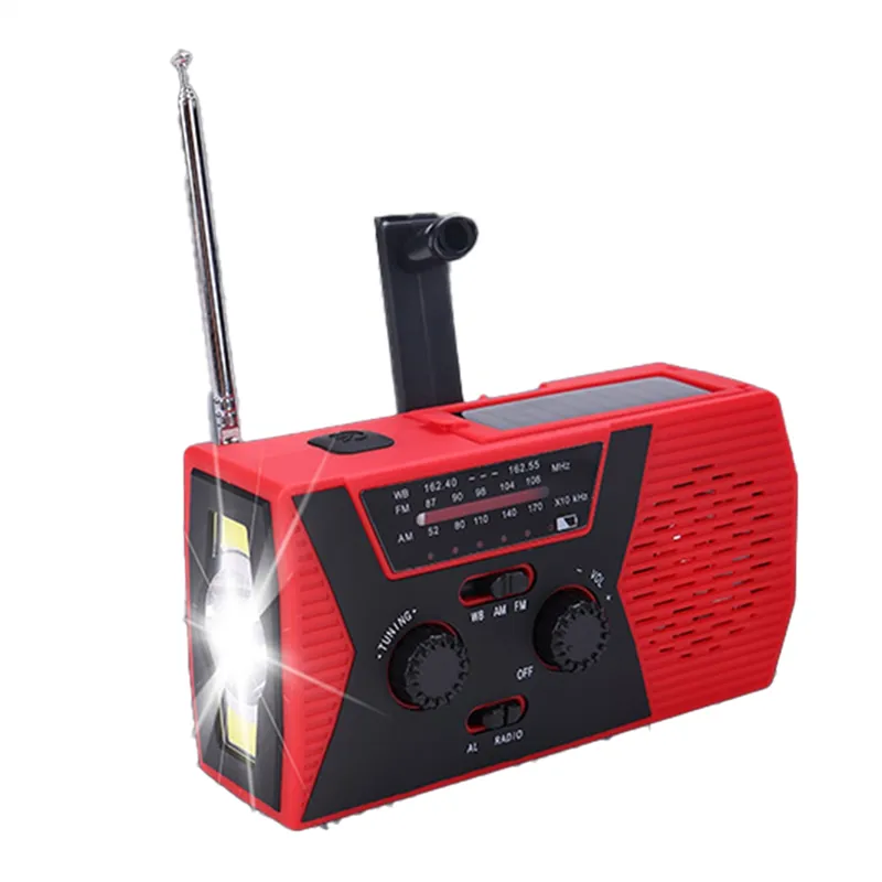 Emergency Solar Hand Crank Radio with AM/FM LED Reading Lamp SOS Alarm