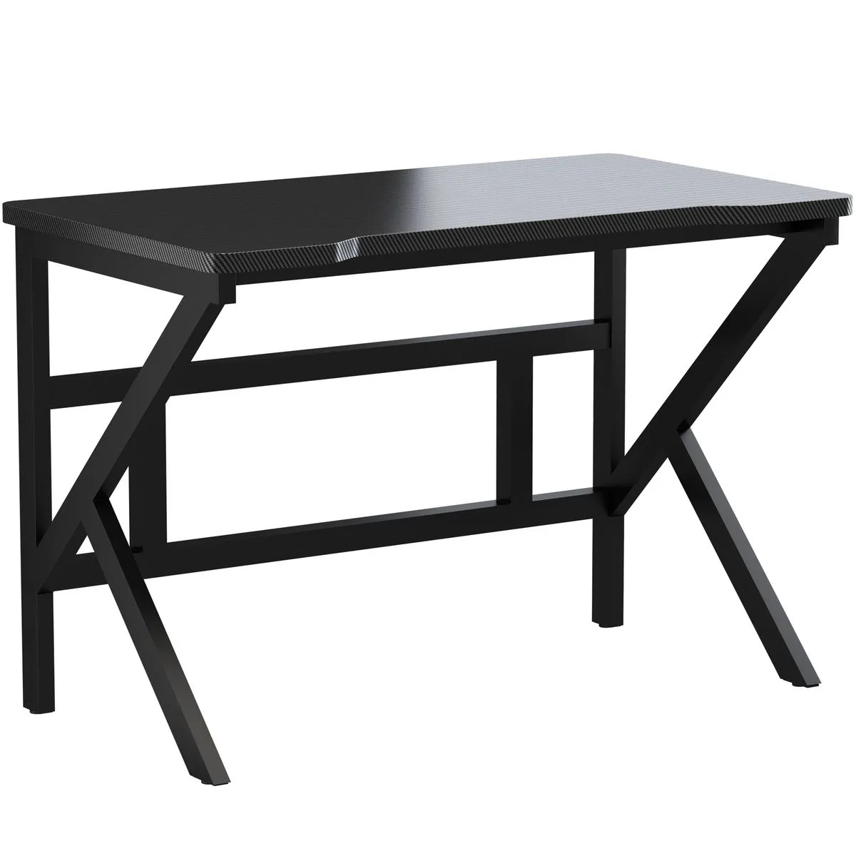 Carbon Fiber Computer Workstation K-Shaped Gaming Desk Computer Table