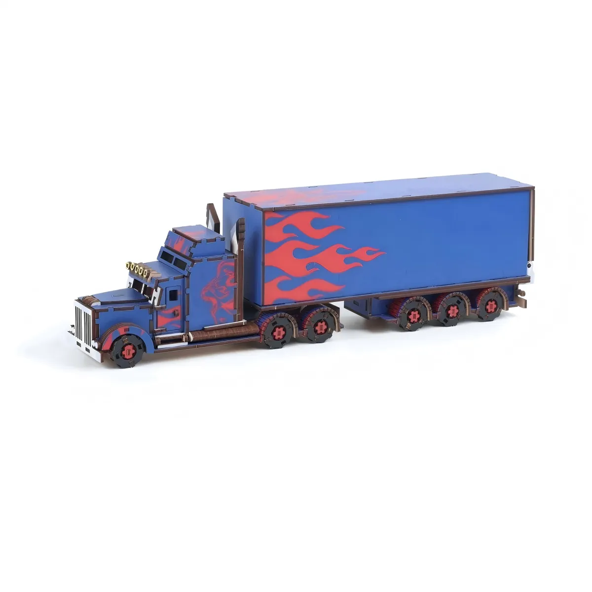 Optimus Prime Style Wooden 3D Jigsaw Large Container Truck DIY Build Model