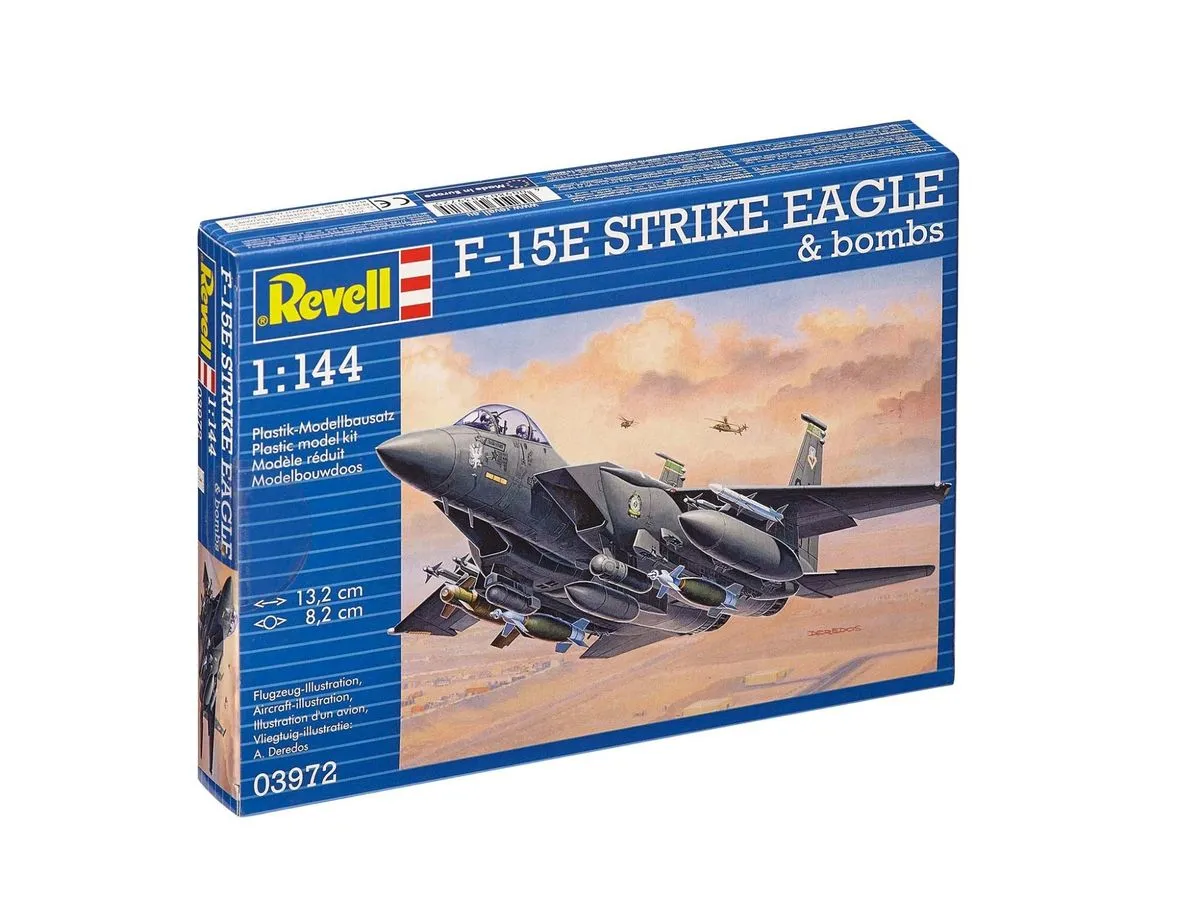 Revell 1/144 F-15E Strike Eagle Plane & Bombs Plastic Model Kit