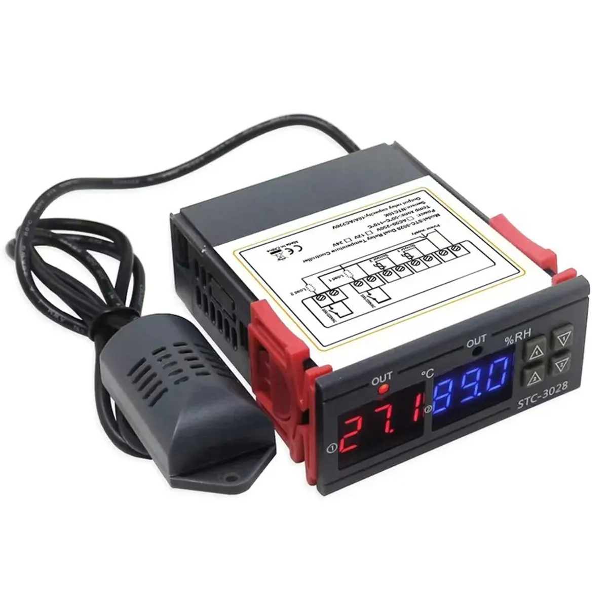STC-3028 12V Digital Thermostat Temperature Humidity Controller