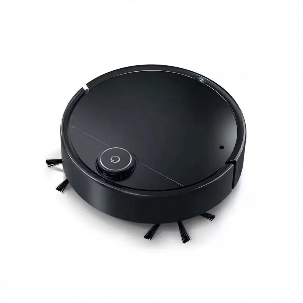 4-in-1 Smart Robot Vacuum Cleaner, Sweep Mop Spray Suction Cleaning Machine - Black