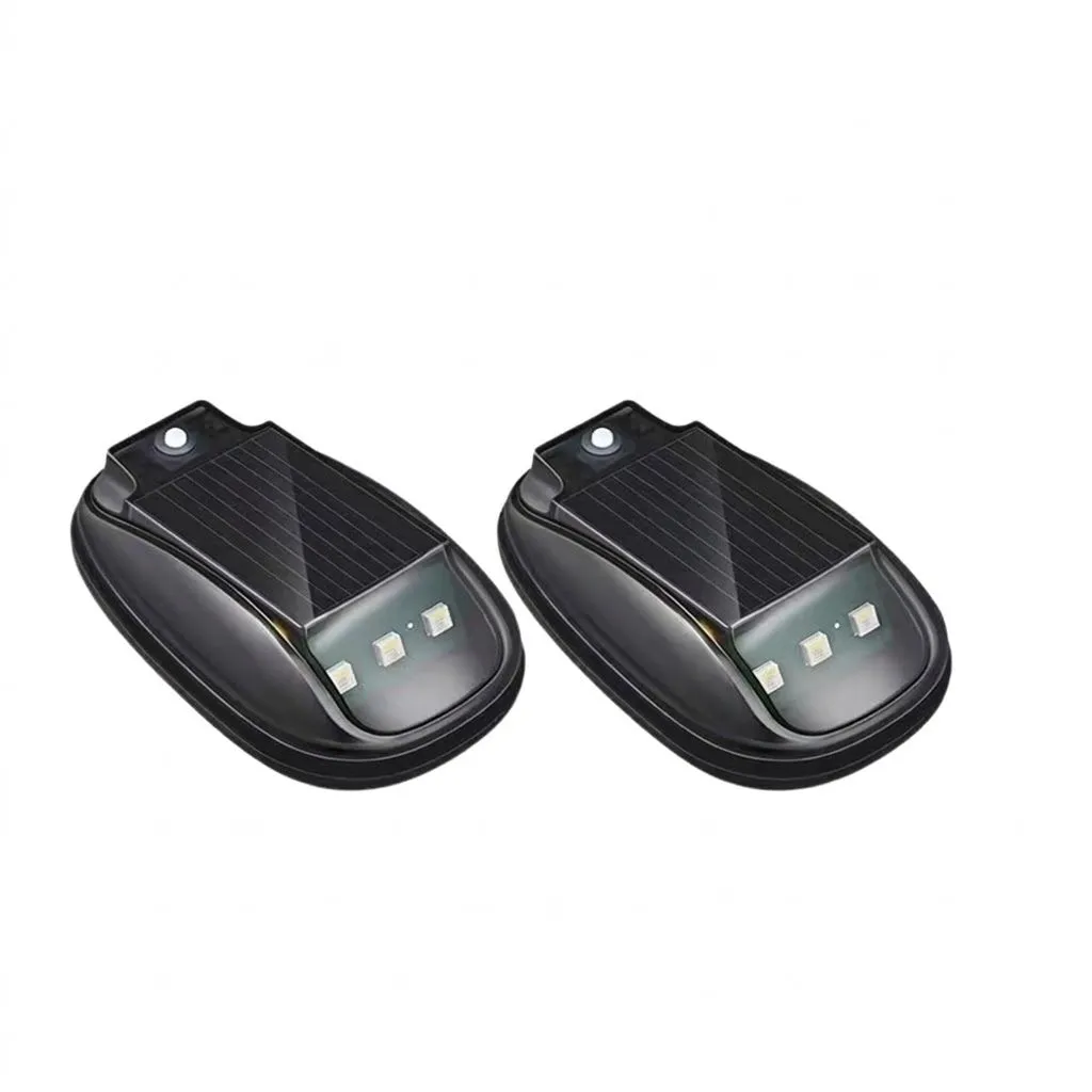2-Piece Solar Wireless RGB LED Car Roof Strobe Light Set with Remote