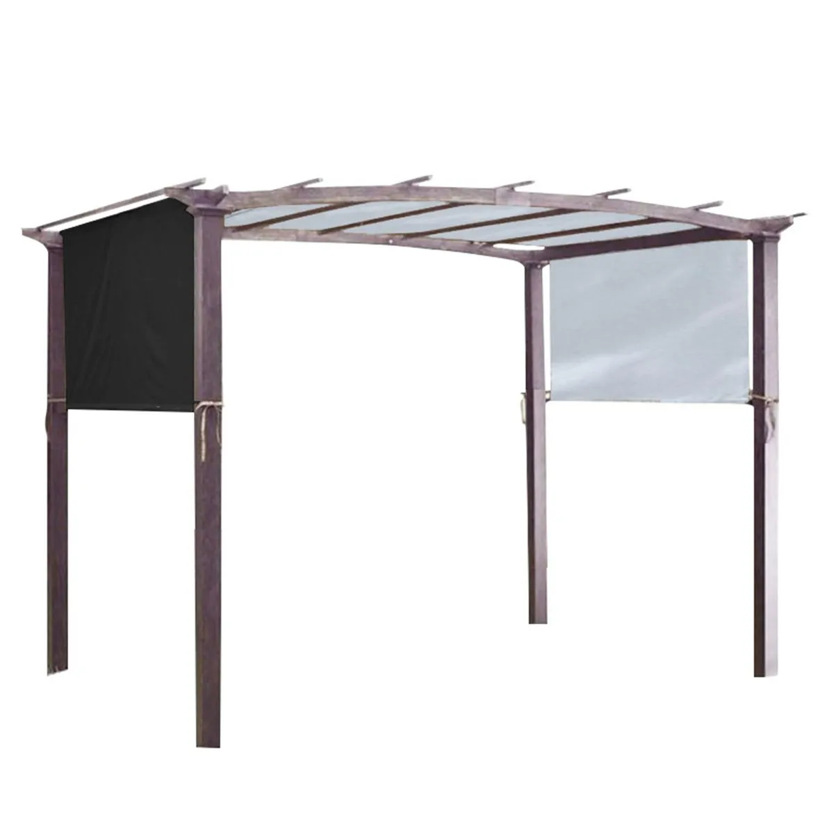 Mix Box 5.2m x 2m Waterproof Yard Pergola Canopy Shade Cover(no stand) - Black