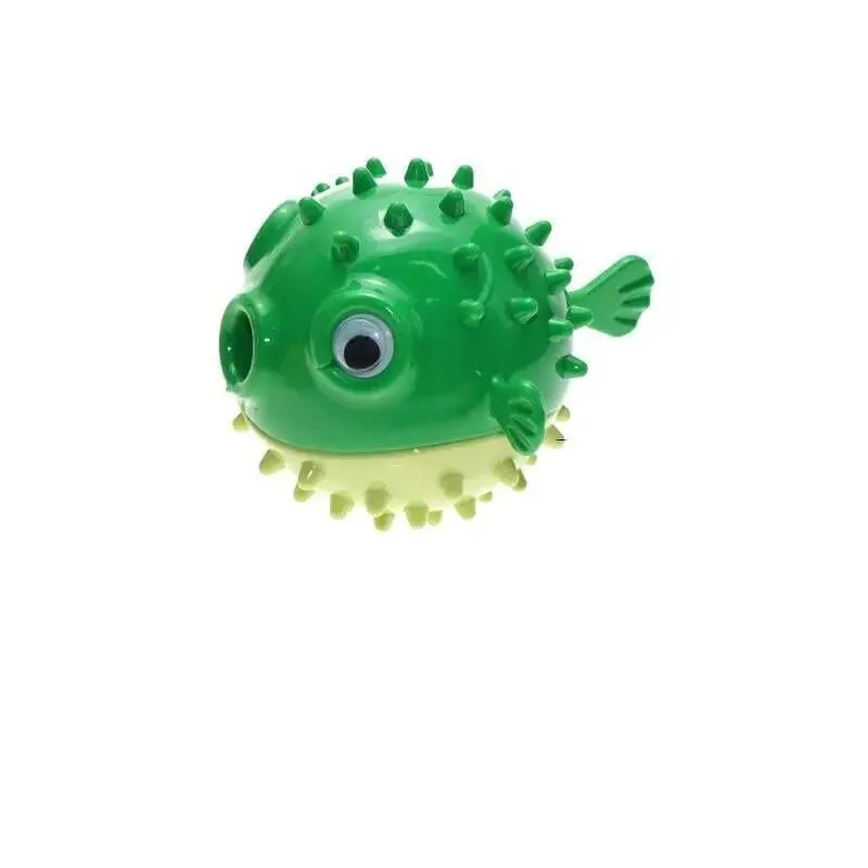 Pufferfish Jumping Fish-Dog Toy - Green
