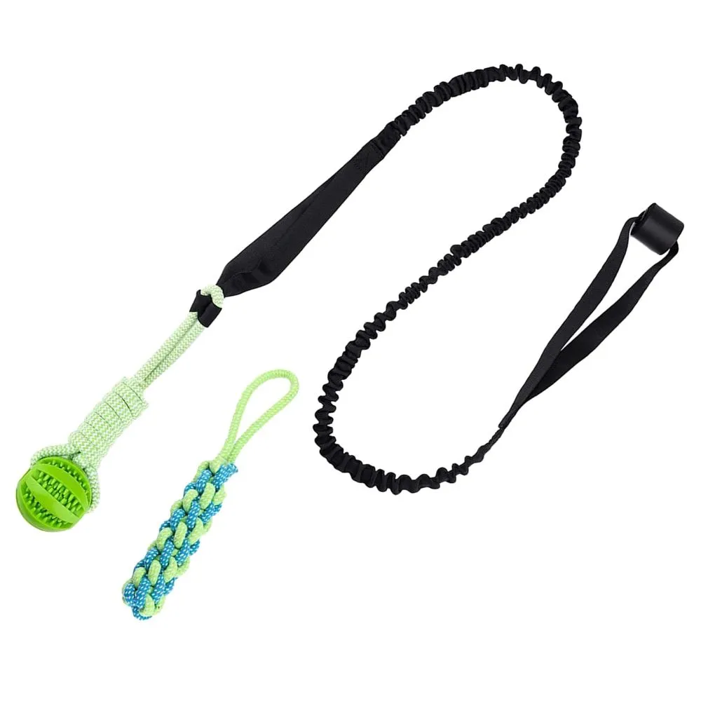 2PCSPetToys -Dog Interaction,Bungee Jumping Suspension Rope, Grinding Teeth