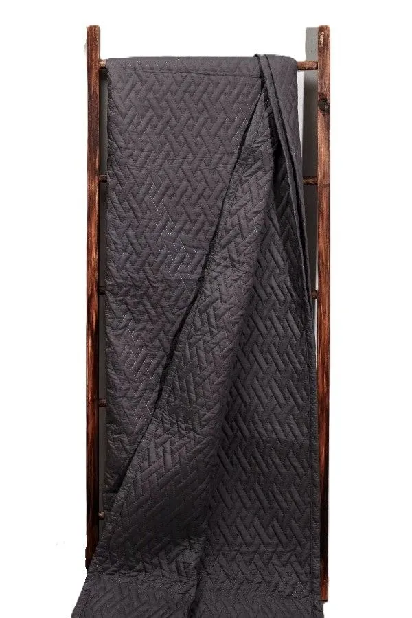 3 Piece Soft Touch Quilt Set - Black