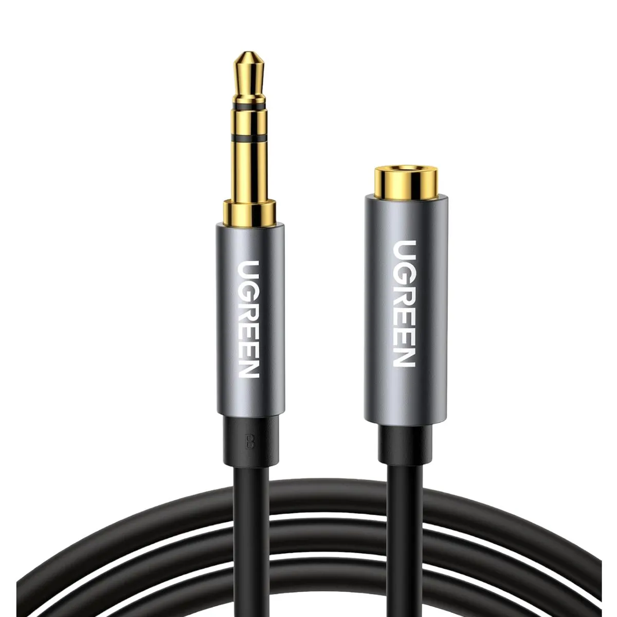 UGREEN AV118 3.5mm AUX Extension Cable 1m - Male to Female -(Black)