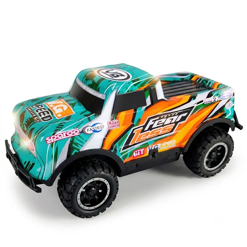 LED Light Up Teal Livery Remote Control Car 1:24 Scale RC Cars Kids Toy