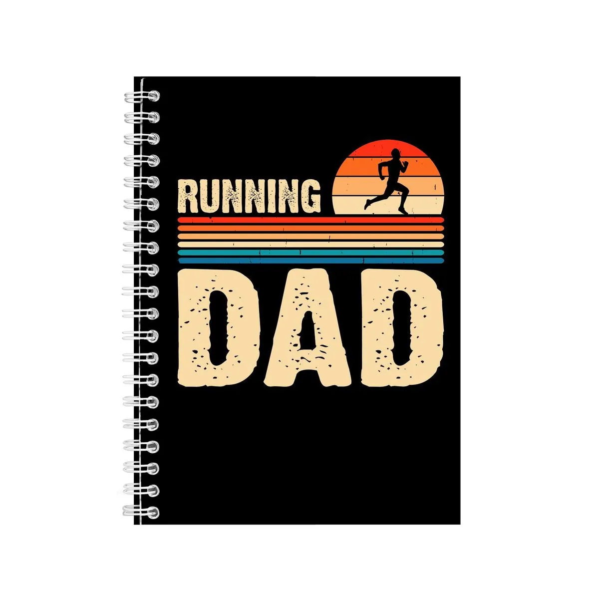 Father A5 Notebook Spiral and Lined Running Graphic Saying Notepad Gift 176