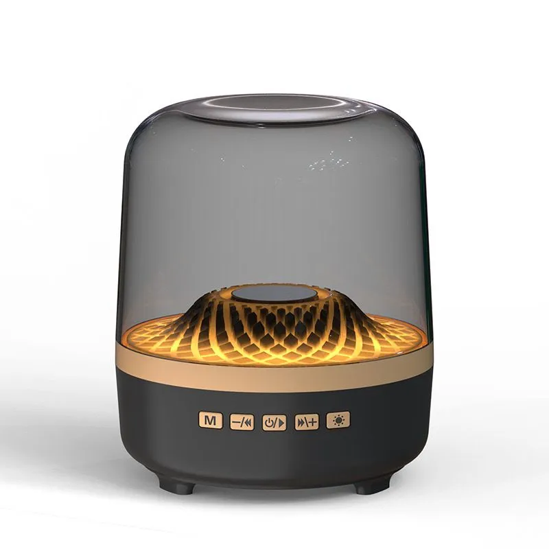 Sound Box Bluetooth Speaker Subwoofer Colorful Glass Wireless Speaker
