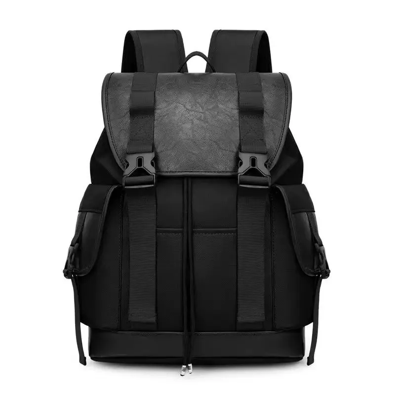 Unisex Water-Resistant Backpack - Durable Canvas & PU Leather Laptop bag