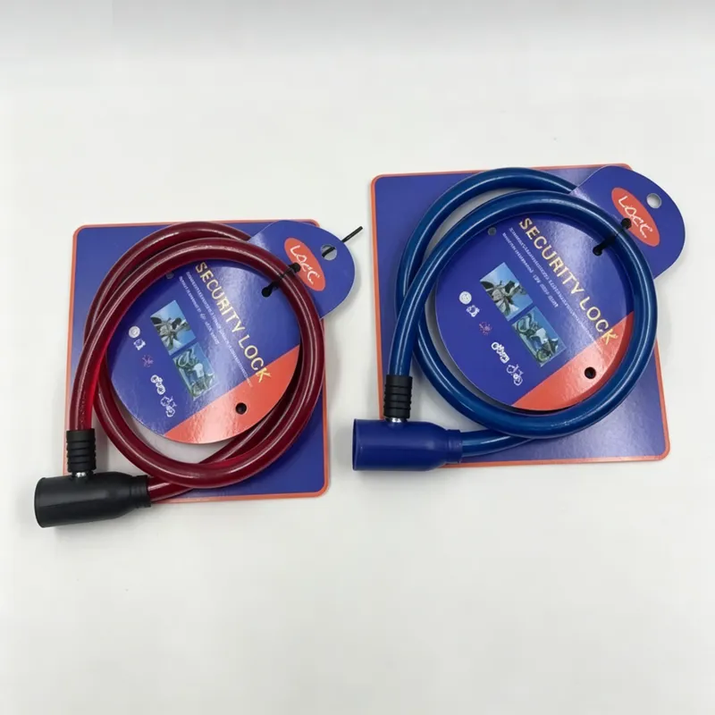 2pack Motorcycle Security Cable Lock Anti-Theft PVC Coated Steel Wire Lock