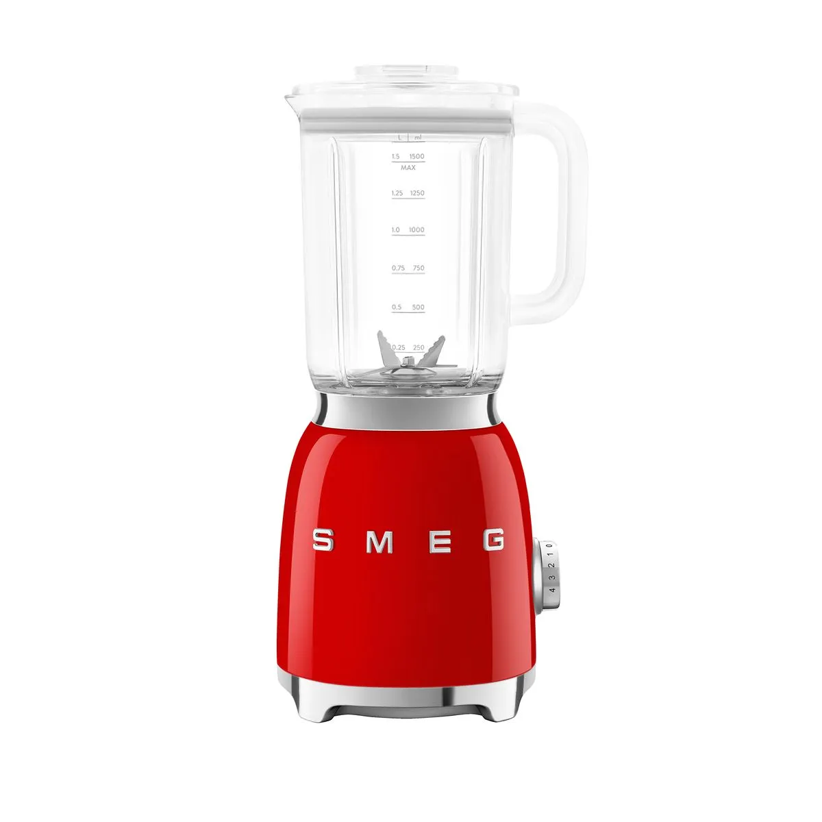 Smeg Retro Table Blender 800w 1.5lt Jug 4 Levels 3 Pre-Set Programmes - Fiery Red