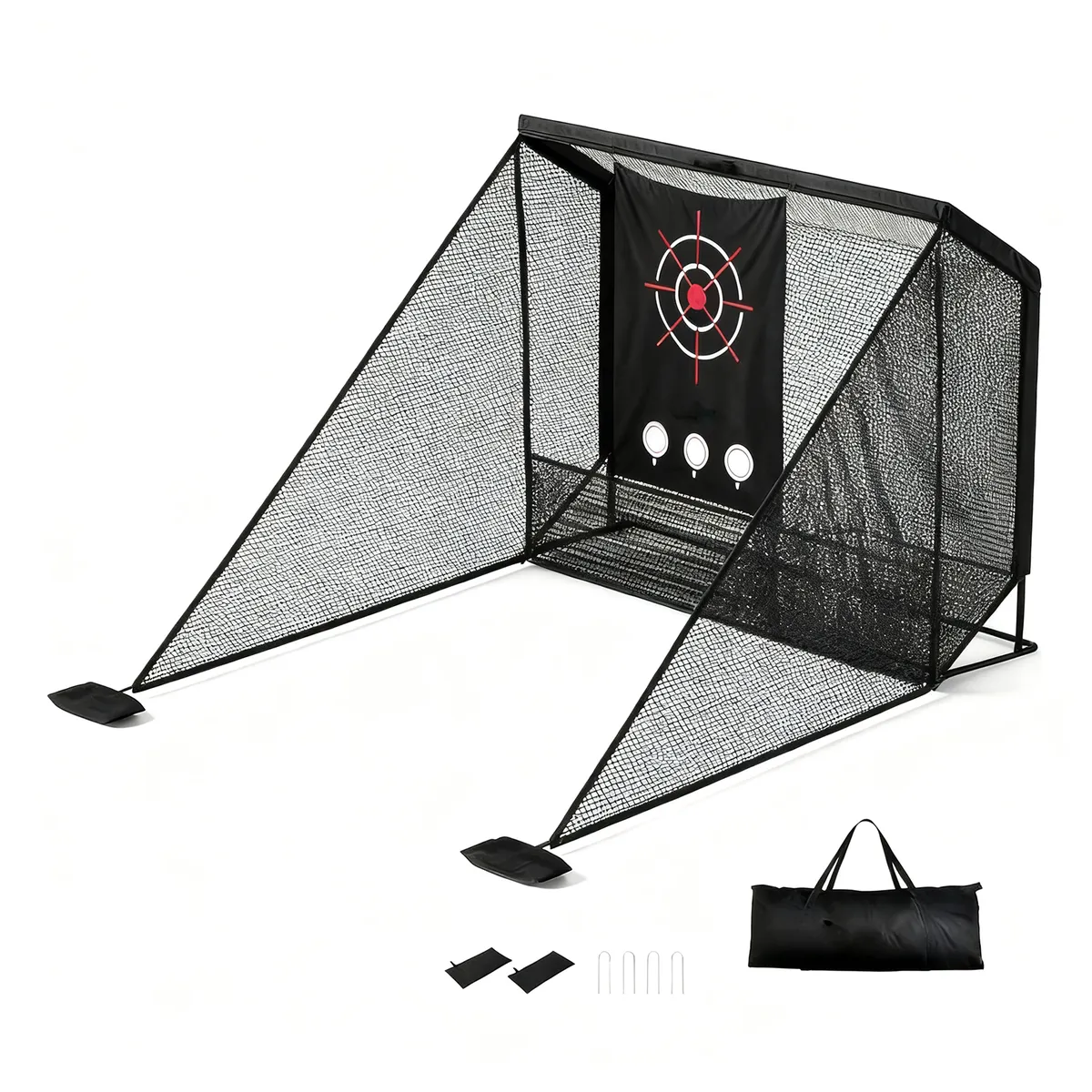 10×7ft Golf Practice Net with 32mm Steel Frame & Side Protection