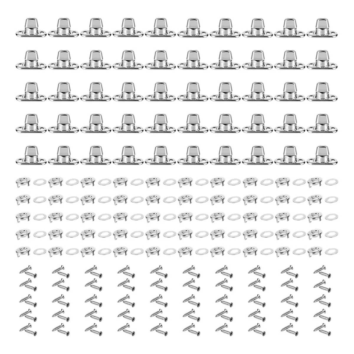 50Pcs Set Grade Twist Lock Fasteners Turn Button Eyelets & Studs