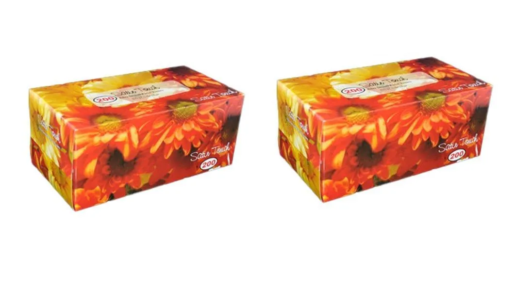 Home Storage Satin Touch Facial Tissues In Box 200's 2 ply Pack of 2 Box