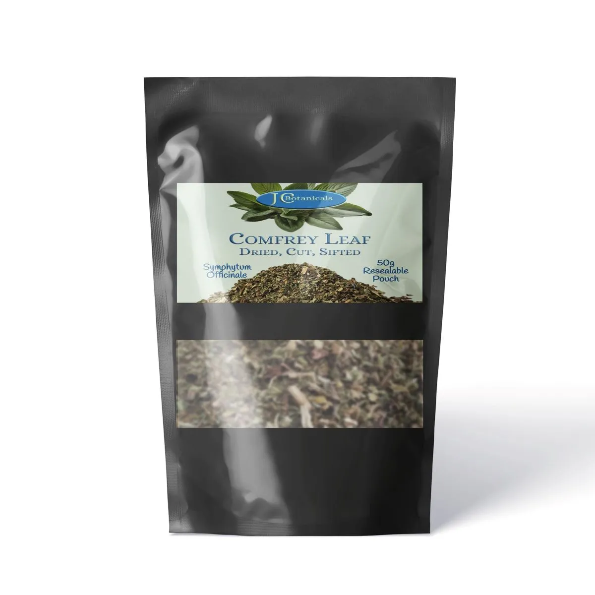 Comfrey Leaf 50g, Naturally Dried, Cut and Sifted by JC Botanicals