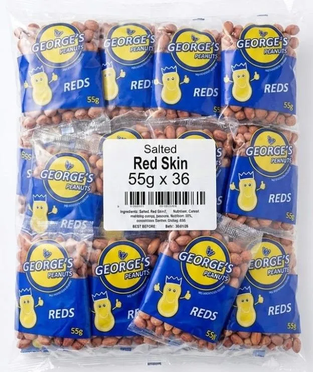 Georges Peanuts and Rasin Small Packets 36 x 55g