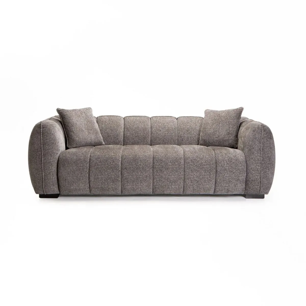 Chloe Fabric 3 Seater Couch - Grey