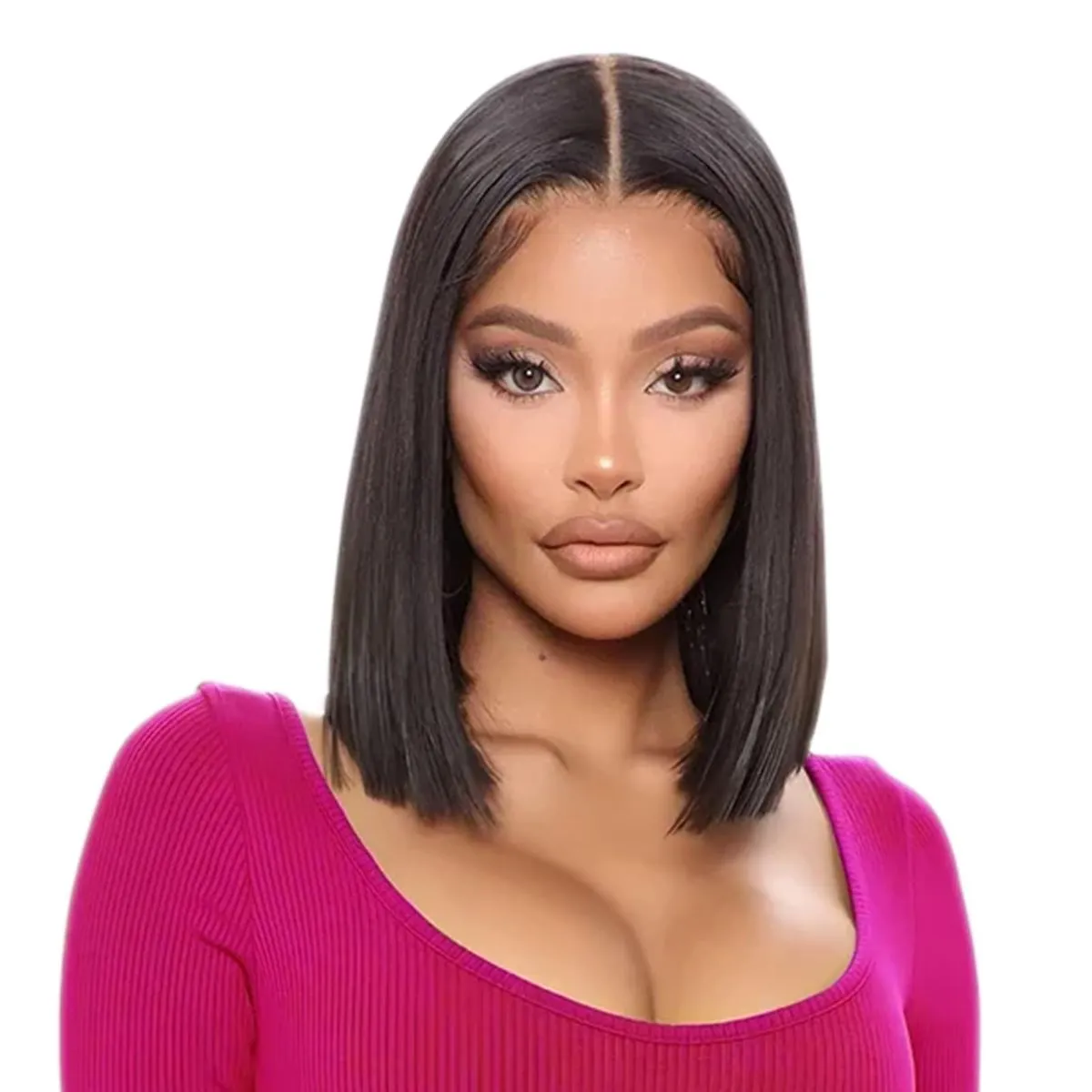VSP 14-inch Brazilian Straight Human Hair Wigs Short Bob Lace Front Wigs