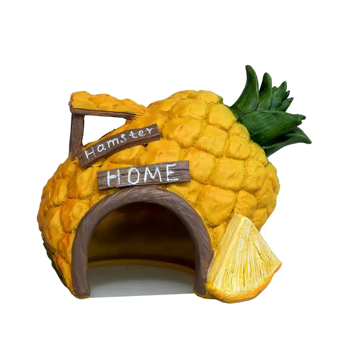 Pineapple Hideaway House - Aquarium & Small Pet Shelter Decoration