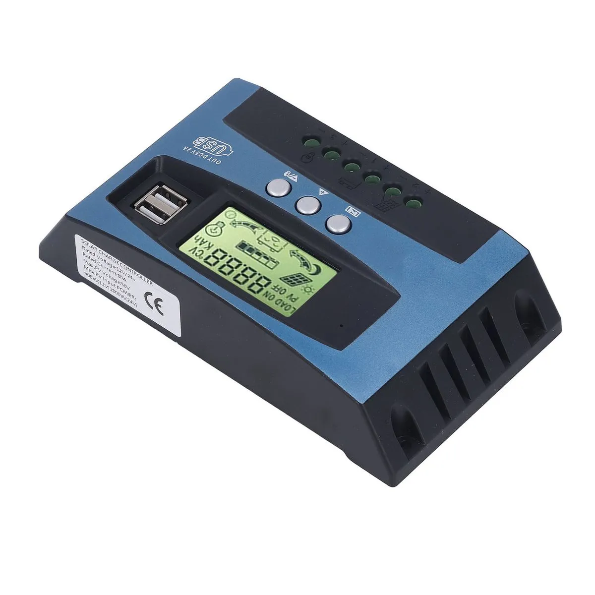 MPPT Solar Charge Controller 12V 24V 80A Display