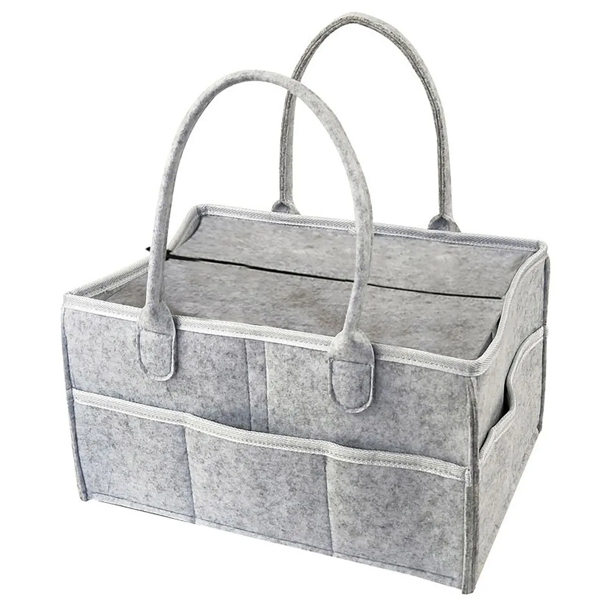 Diaper Caddy Nursery Tote Bag with Lid
