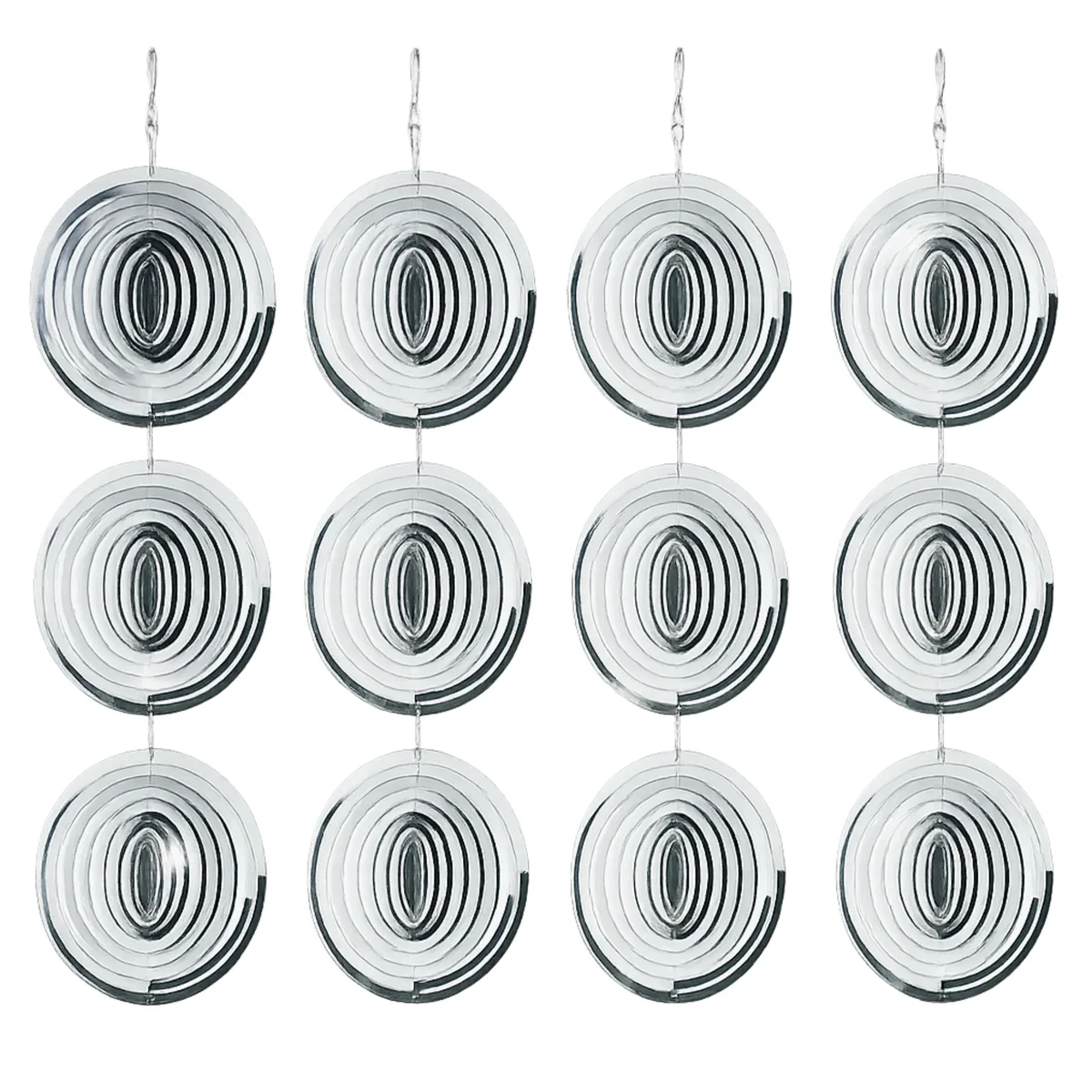 12 Pcs Bird Repellent Reflectors, Hanging Reflective Bird Deterrent Device