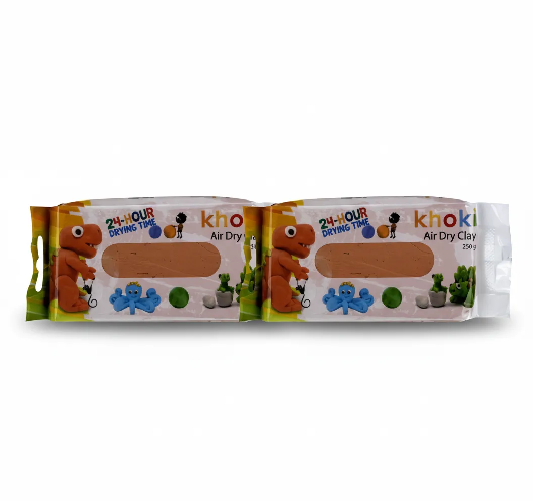Khoki Air Dry Clay 250g Terracotta for Sculpting and Crafting - 2 Pack