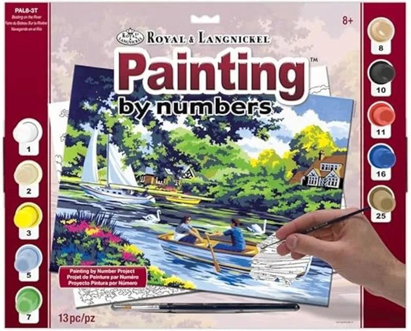Royal Brush-PBN Adult Large - Boating on the River