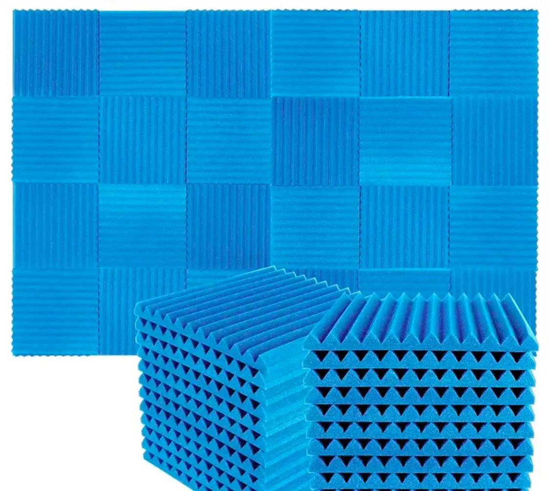 24 Pack Blue Acoustic Foam Soundproofing Wall Panels