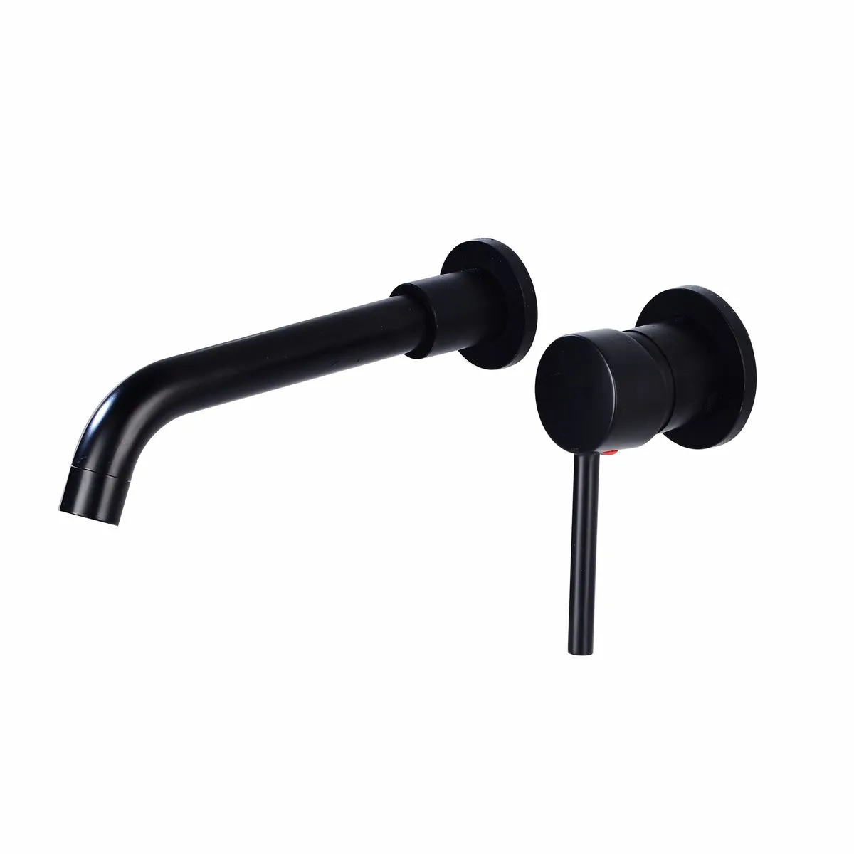 Modern Design Brass Concealed Wall-Mounted Basin Mixer Tap Set - Black