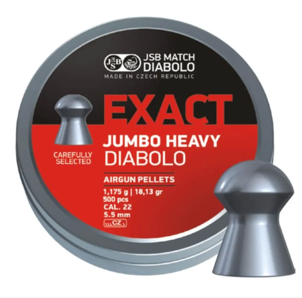 JSB Diabolo Exact Heavy Jumbo 0.22 / 5.5mm Airgun Pellets - 500pc